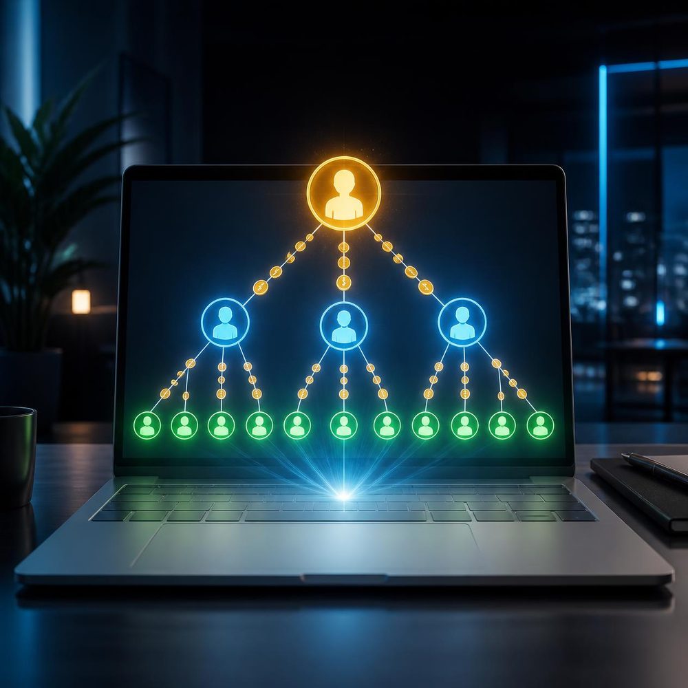 Multi-level distributor network on a dashboard